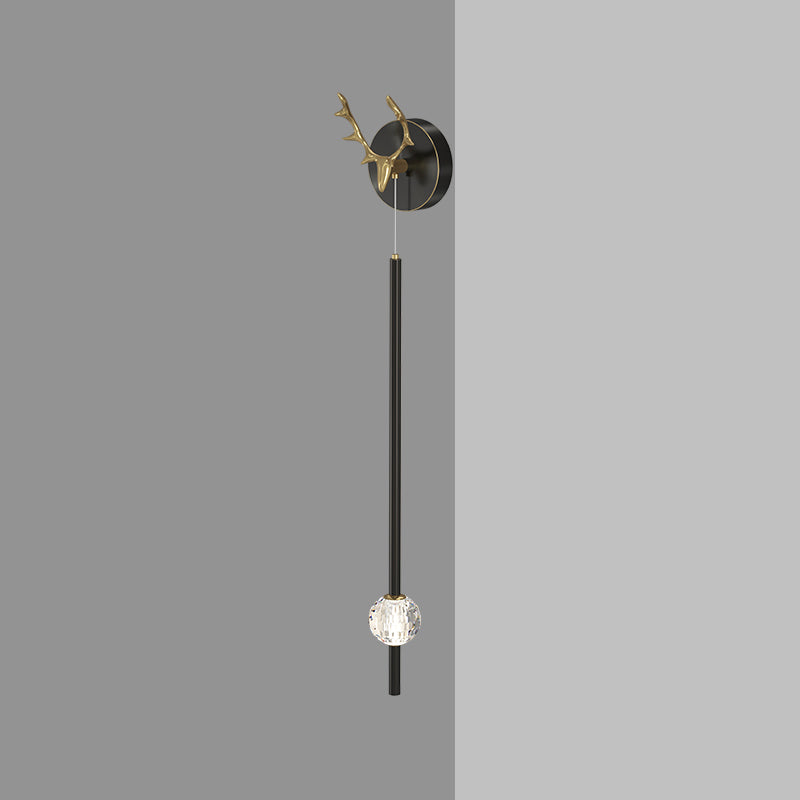 Modern Metal Wall Sconce LED Geometric Shape Wall Light with Acrylic Shade for Bedroom