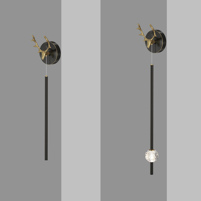 Modern Metal Wall Sconce LED Geometric Shape Wall Light with Acrylic Shade for Bedroom