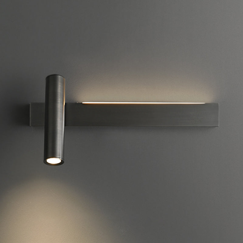 Modern Metal LED Wall Sconce Geometric Shape Wall Light with Acrylic Shade for Bedroom