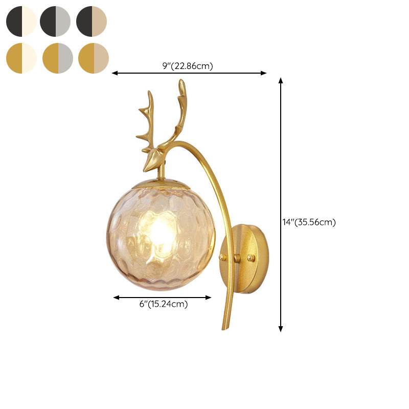 Modern Wall Sconce Lighting Glass 1 Light Wall Lighting Fixtures for Dining Room