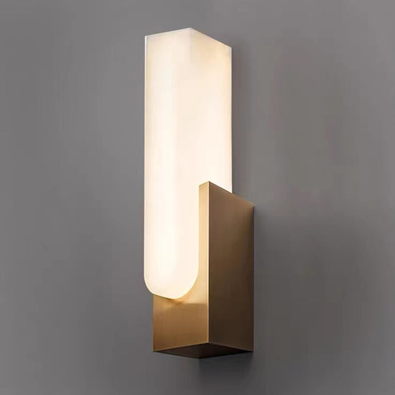 Post-Modern Wall Sconce Marble-Shade Sconce Light Fixture for Living Room