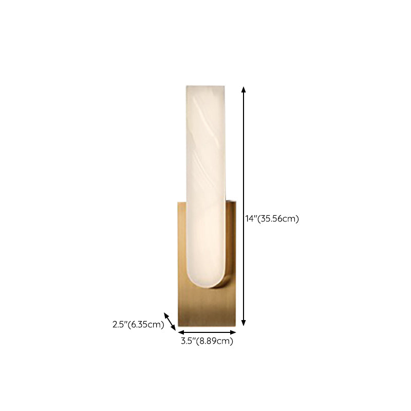 Post-Modern Wall Sconce Marble-Shade Sconce Light Fixture for Living Room