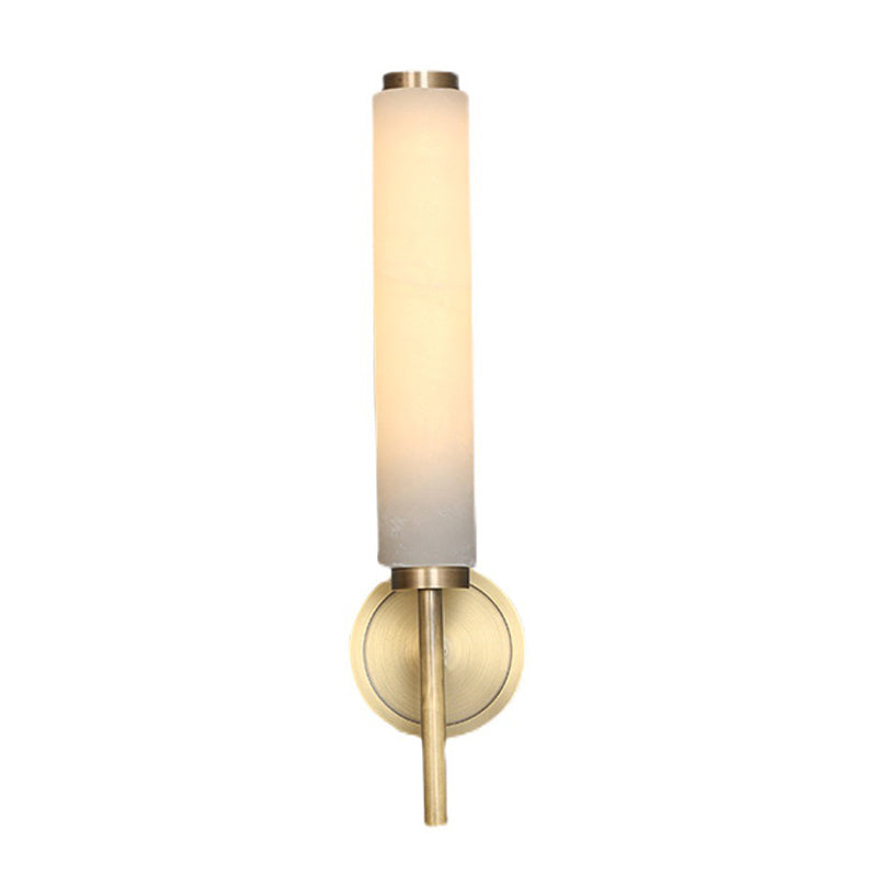 Trio 1 / 2 - Light Traditional Bath Sconce Solid Brass & Marble Bathroom Vanity Lighting