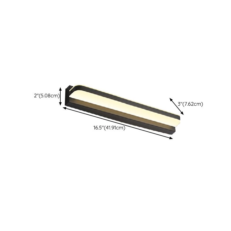 Minimalism Vanity Lighting Linear Metal Wall Light Fixture for Bathroom