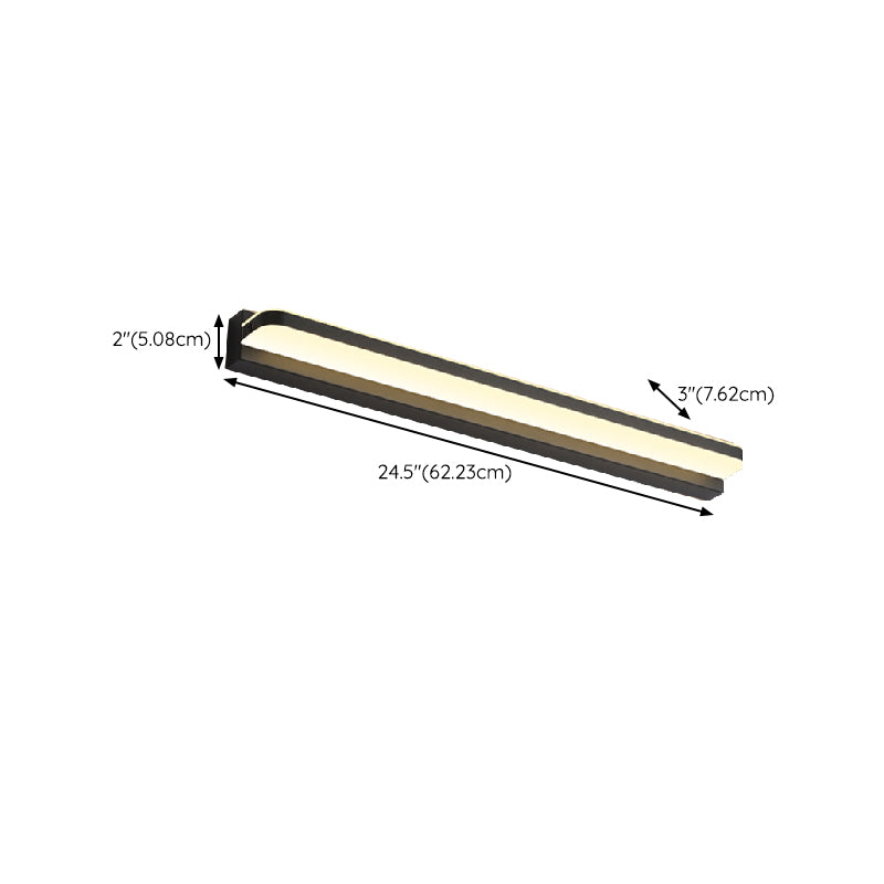 Minimalism Vanity Lighting Linear Metal Wall Light Fixture for Bathroom