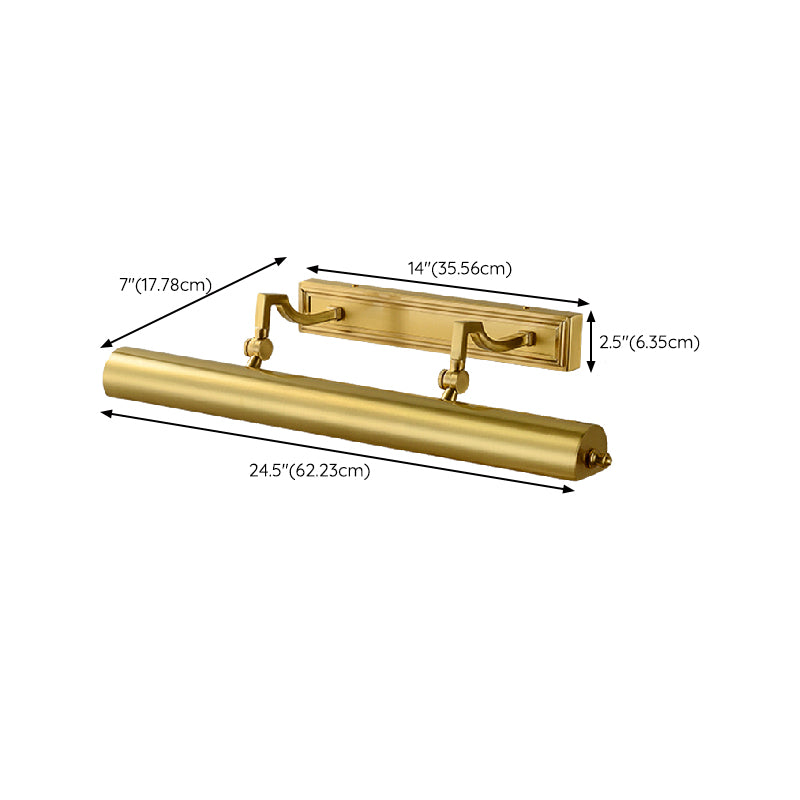 Modern Vanity Lighting Copper Wall Light Fixture in Gold for Bathroom