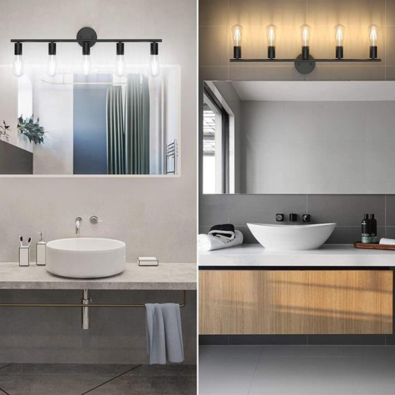 Multi - Light Bathroom Vanity Lighting Iron Industrial Bath Vanity without Shade