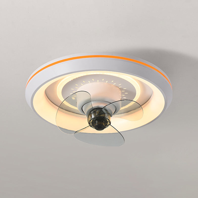 3-Blade Ceiling Fan Contemporary Polish Finish Fan with Light for Dining Room