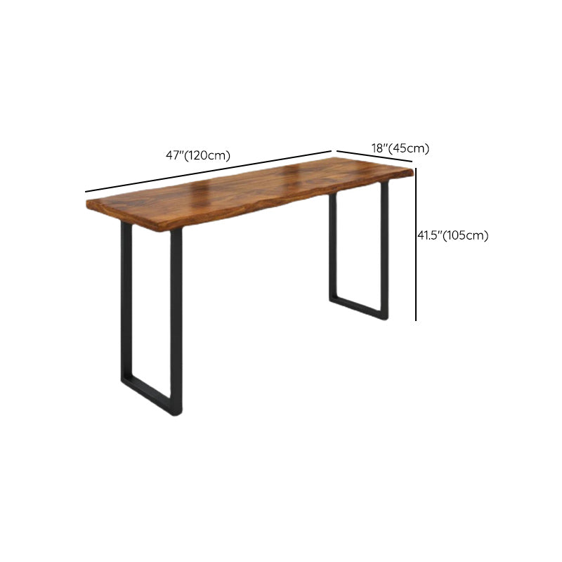 Industrial Style Bar Table Solid Wood Pedestal Base Bar Dining Table