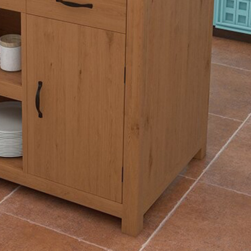 Modern Kitchen Island Table Dining Room Prep Table with Casters