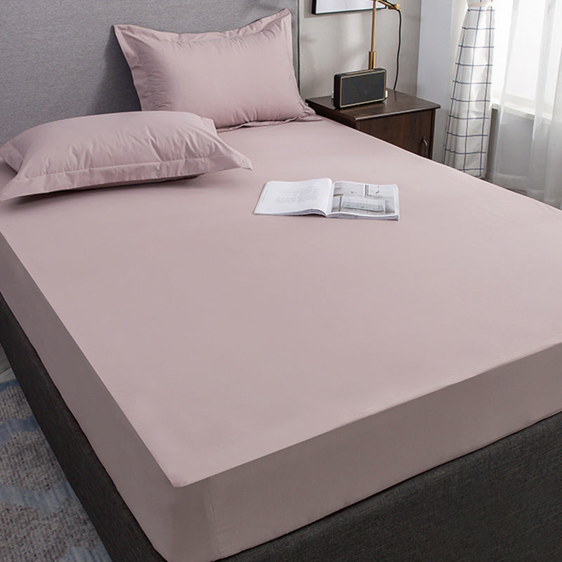 Cotton Water Proof Bed Sheet Solid Color Wrinkle Resistant Sheet Set