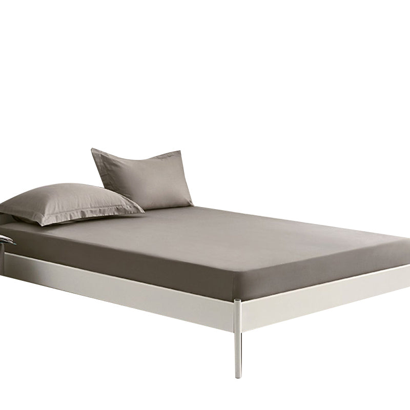 Pure Cotton Solid Color Fitted Sheet Set Extra Soft Breathable Bed Sheet