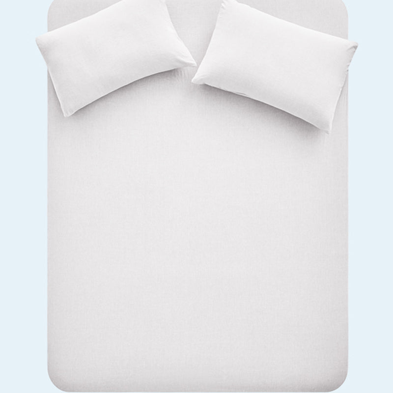 Pure Cotton Solid Color Fitted Sheet Set Extra Soft Breathable Bed Sheet