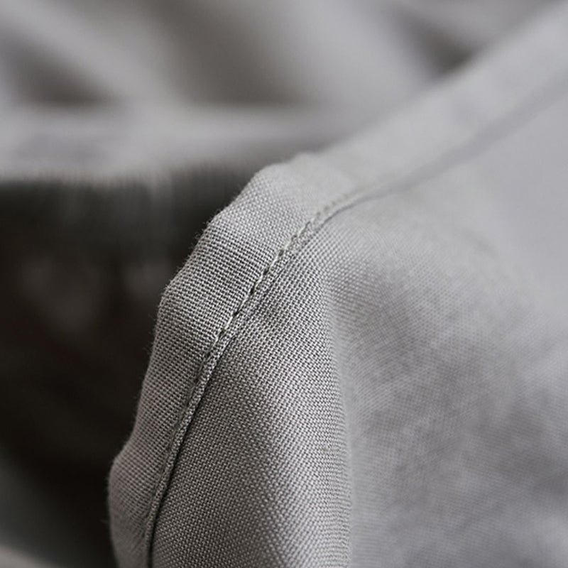 Pure Cotton Solid Color Fitted Sheet Set Extra Soft Breathable Bed Sheet