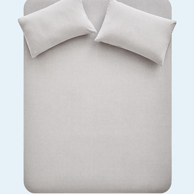 Pure Cotton Solid Color Fitted Sheet Set Extra Soft Breathable Bed Sheet