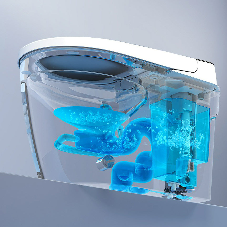 Modern Toilet Bowl All-In-One ABS Floor Mounted Siphon Jet Urine Toilet