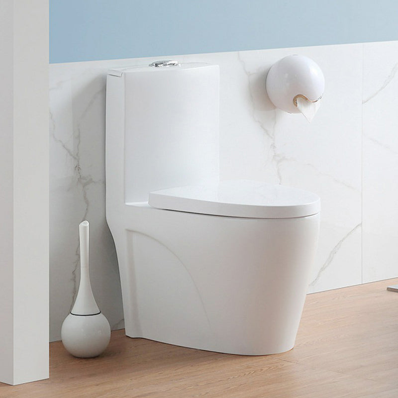Modern Concealed Tank Toilet Floor Mounted One Piece Flush Toilet with Toilet Seat