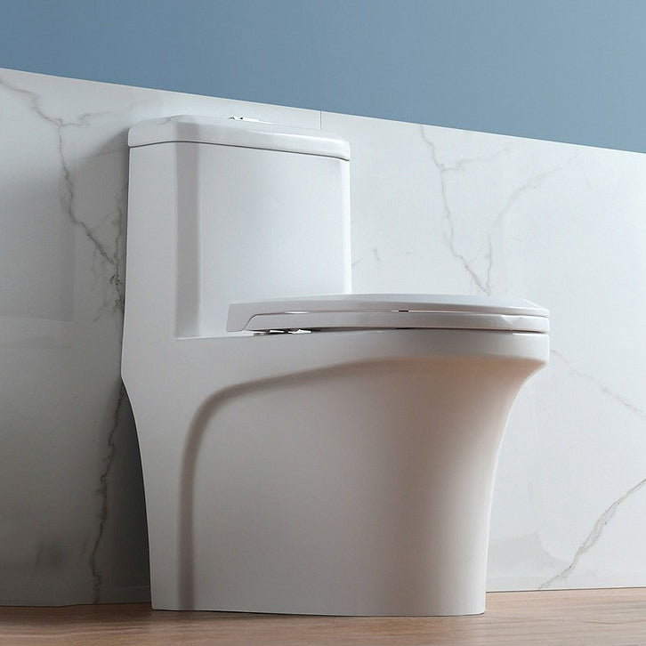 Modern Concealed Tank Toilet Floor Mounted One Piece Flush Toilet with Toilet Seat