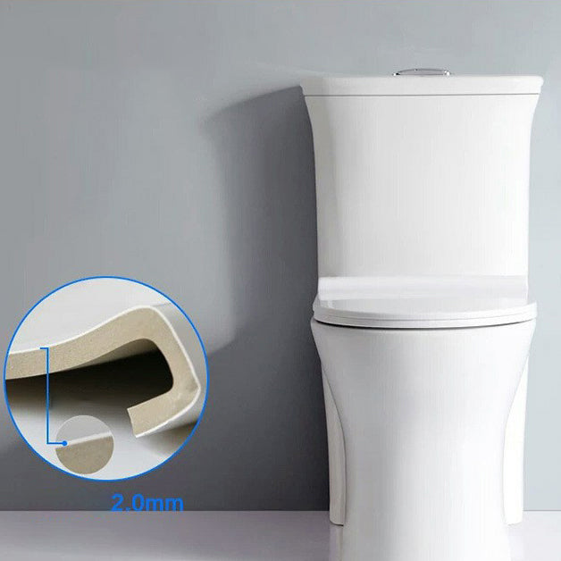 Modern Concealed Tank Toilet Floor Mounted One Piece Flush Toilet with Toilet Seat