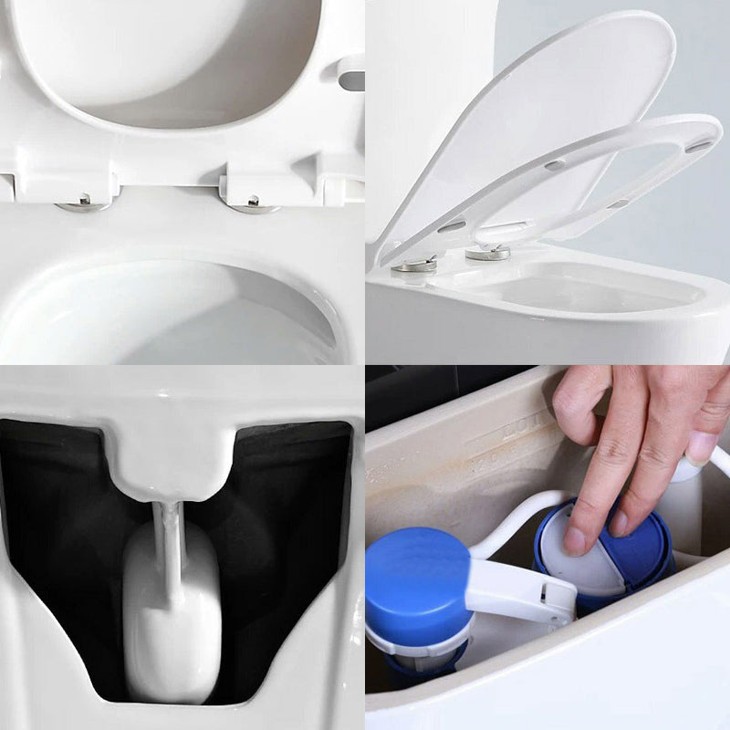 Modern Concealed Tank Toilet Floor Mounted One Piece Flush Toilet with Toilet Seat