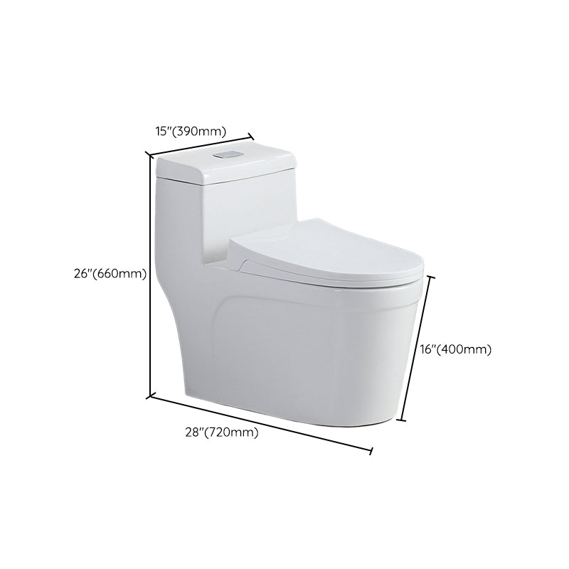 Traditional 1 Piece Flush Toilet Floor Mounted Urine Toilet for Bathroom