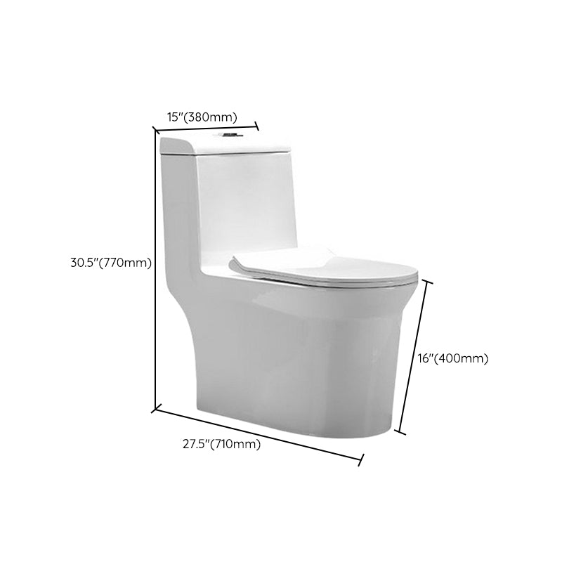 Traditional Style One Piece Flush Toilet Floor Mounted Urine Toilet for Bathroom