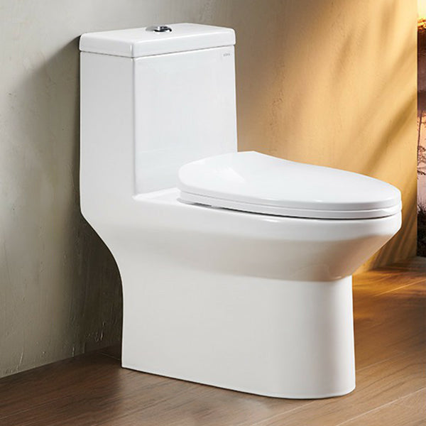 Traditional Flush Toilet All-In-One Floor Mounted Siphon Jet Porcelain Toilet