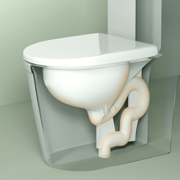 Traditional Flush Toilet All-In-One Floor Mounted Siphon Jet Porcelain Toilet