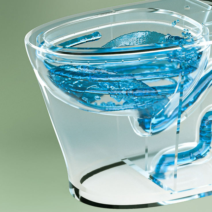 Traditional Flush Toilet All-In-One Floor Mounted Siphon Jet Porcelain Toilet