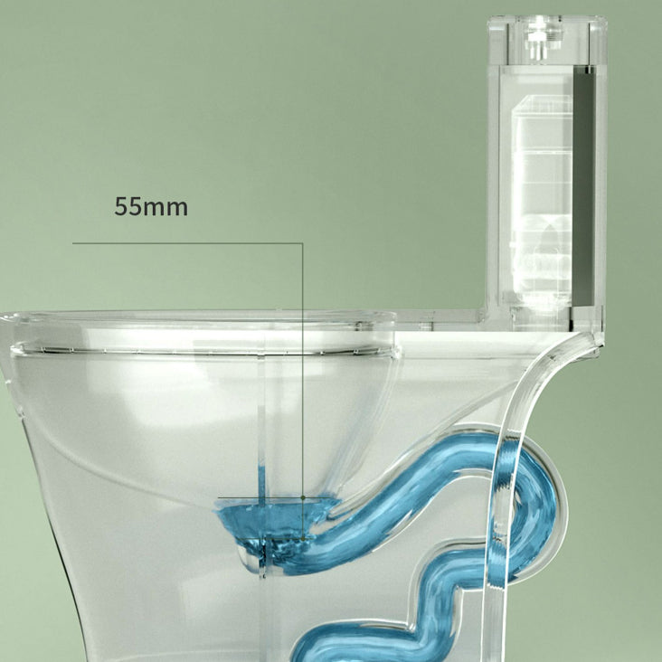 Traditional Flush Toilet All-In-One Floor Mounted Siphon Jet Porcelain Toilet