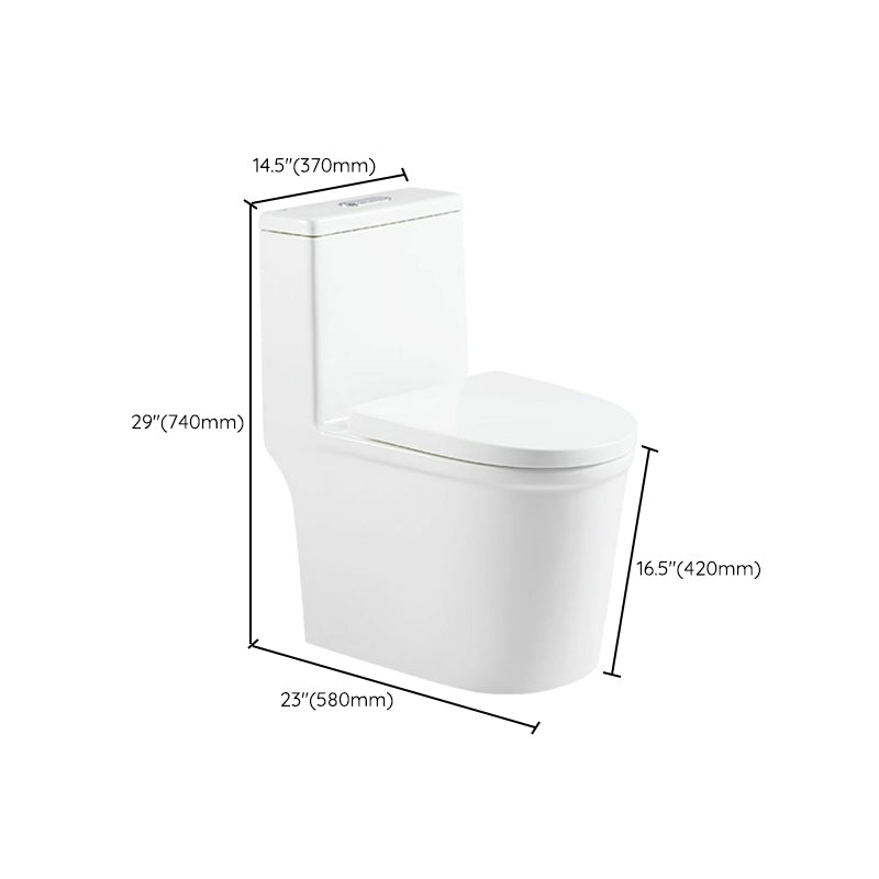 Traditional Flush Toilet All-In-One Floor Mounted Siphon Jet Porcelain Toilet