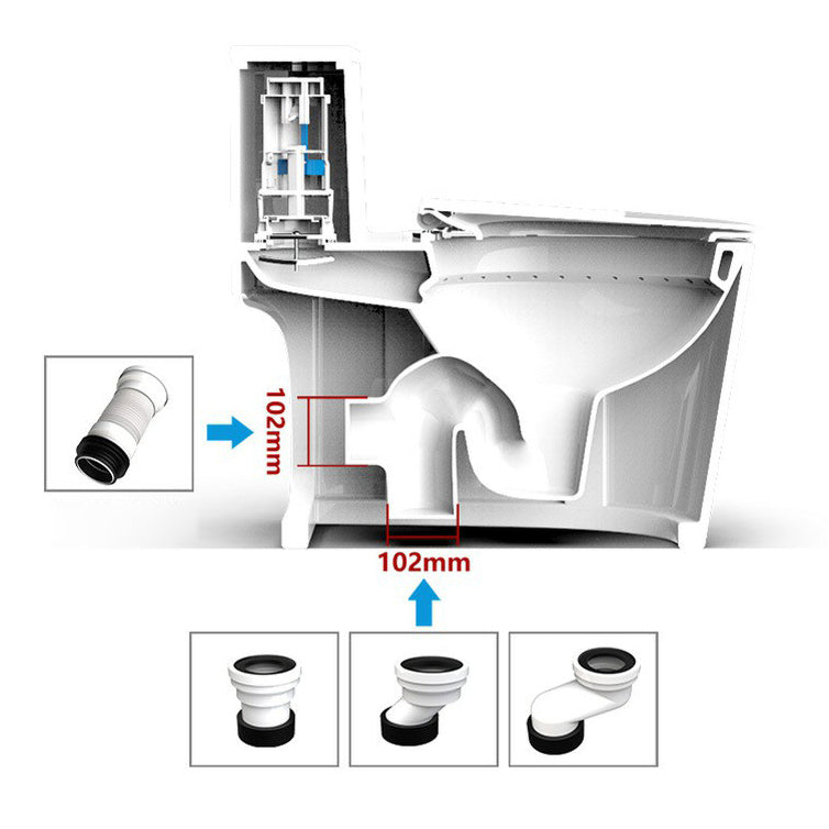 Contemporary One Piece Flush Toilet Floor Mounted Urine Toilet for Bathroom