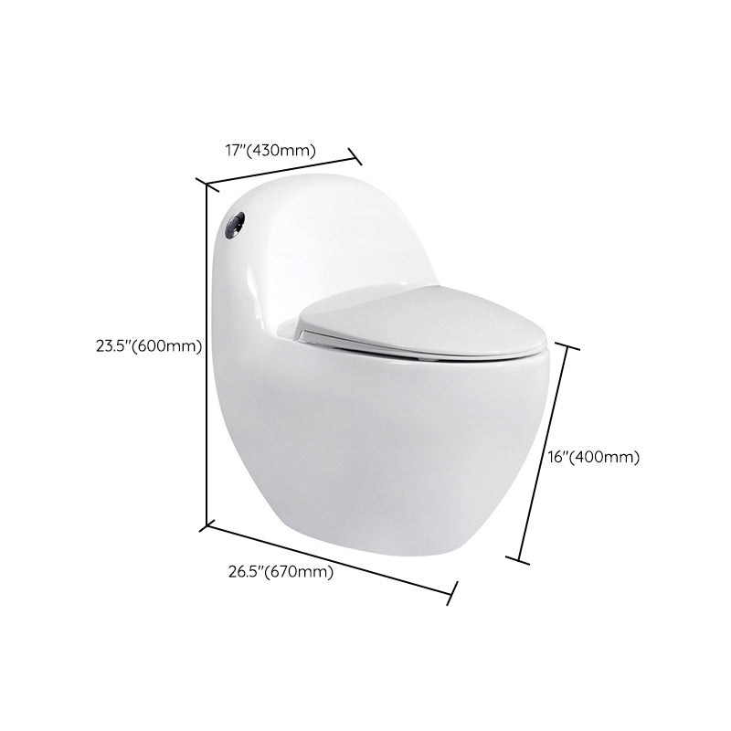 Contemporary One Piece Flush Toilet Floor Mounted Urine Toilet for Bathroom