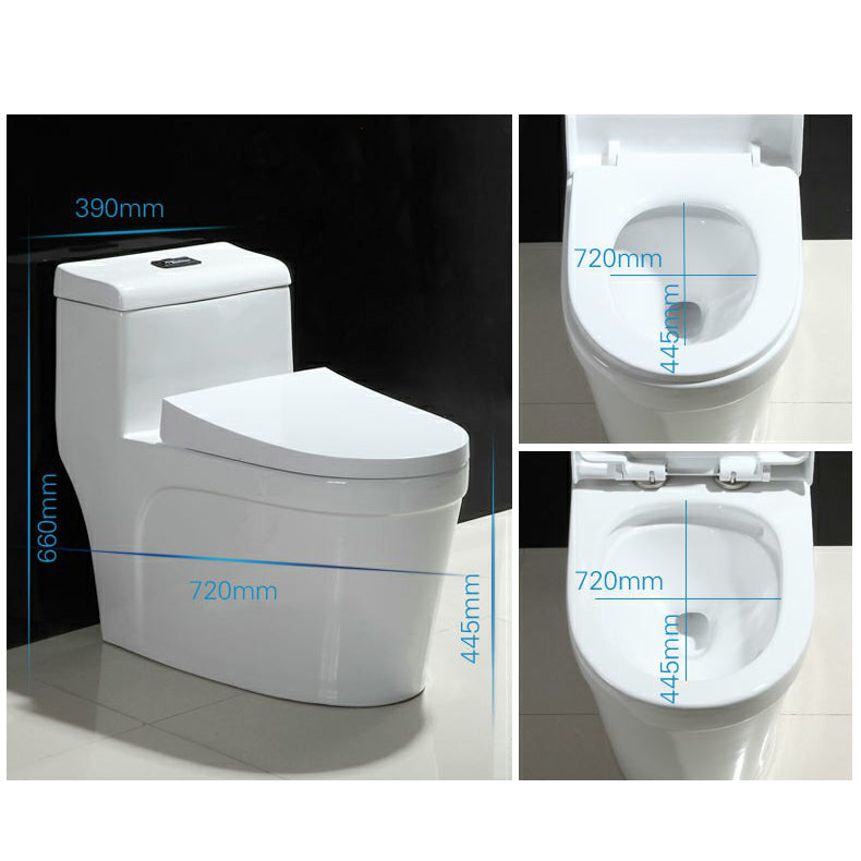 Contemporary One Piece Flush Toilet White Urine Toilet for Bathroom