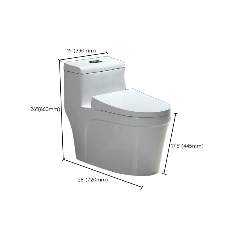Contemporary One Piece Flush Toilet White Urine Toilet for Bathroom