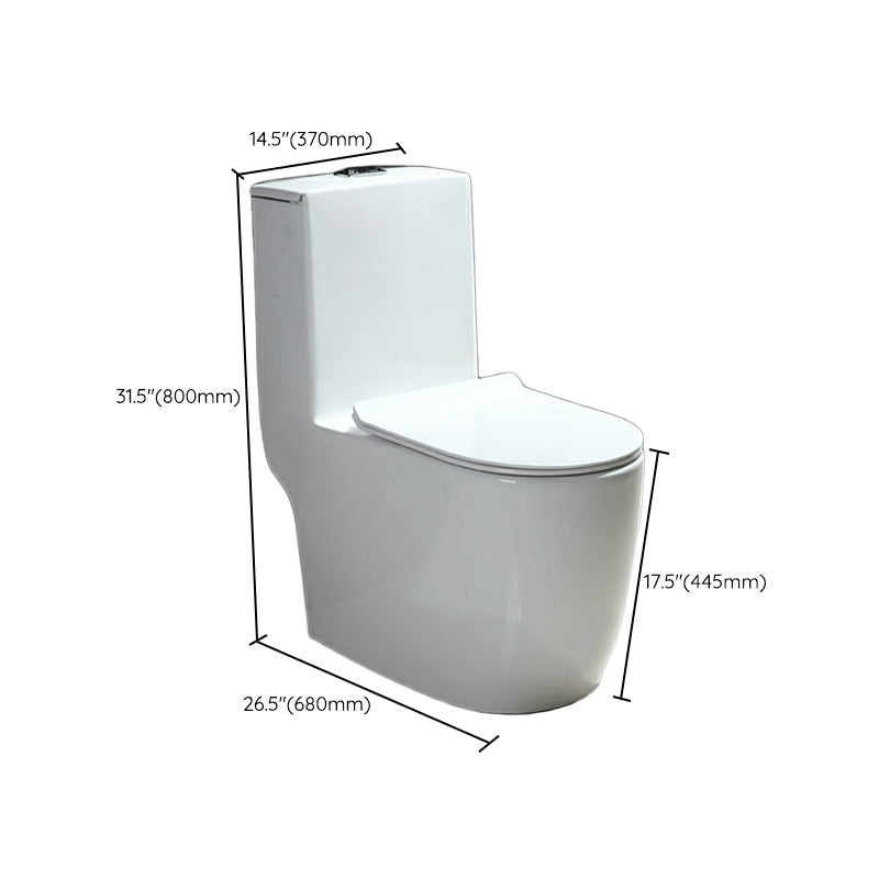 Contemporary One Piece Flush Toilet White Urine Toilet for Bathroom