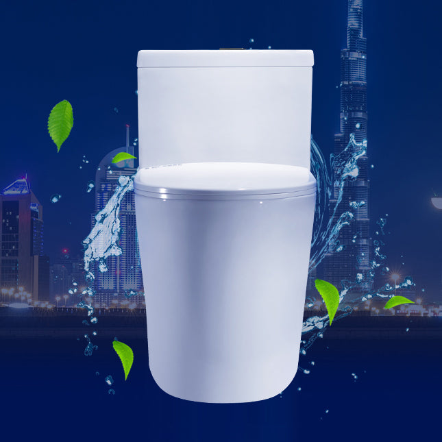 Traditional Toilet Bowl One Piece Floor Mounted Siphon Jet Porcelain Toilet