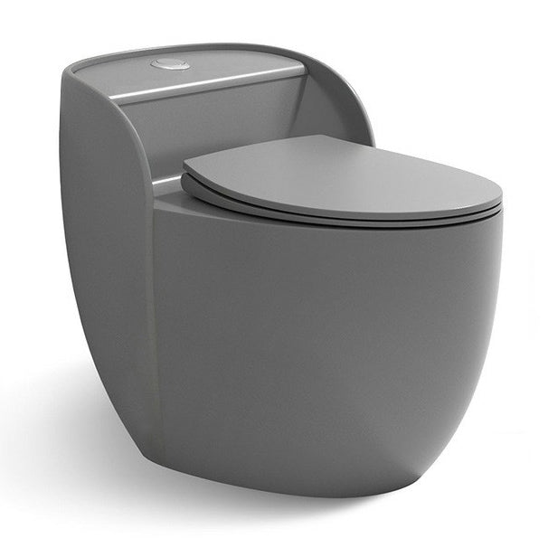 Modern One Piece Round Flush Toilet Floor Mounted Porcelain Toilet Bowl