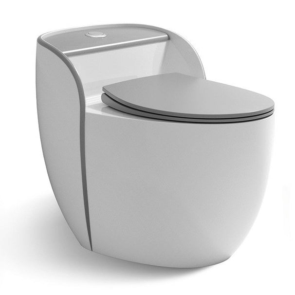 Modern One Piece Round Flush Toilet Floor Mounted Porcelain Toilet Bowl