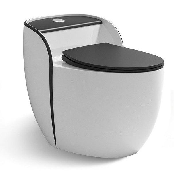 Modern One Piece Round Flush Toilet Floor Mounted Porcelain Toilet Bowl