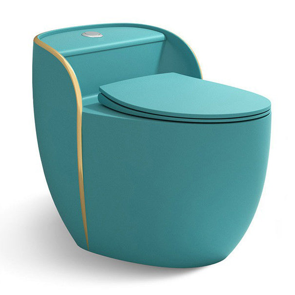 Modern One Piece Round Flush Toilet Floor Mounted Porcelain Toilet Bowl