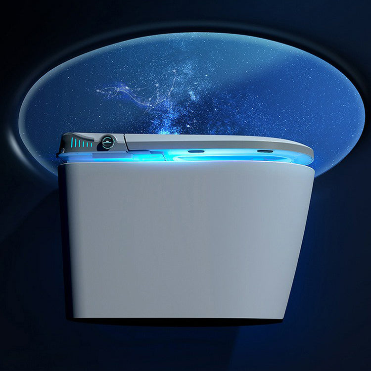 Contemporary One Piece Flush Toilet White Toilet for Bathroom