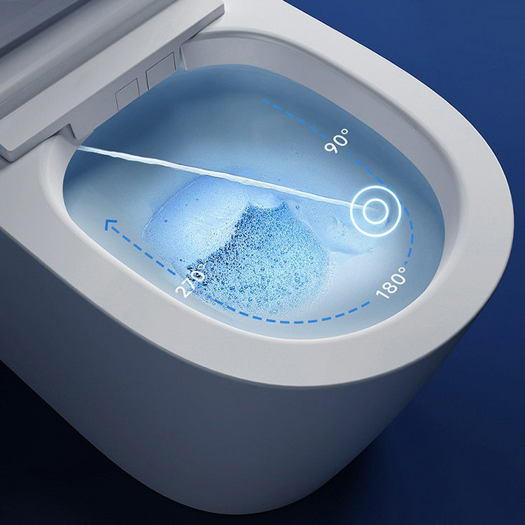 Contemporary One Piece Flush Toilet White Toilet for Bathroom