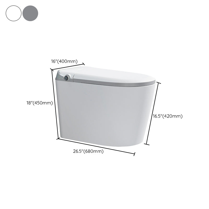 Contemporary One Piece Flush Toilet White Toilet for Bathroom