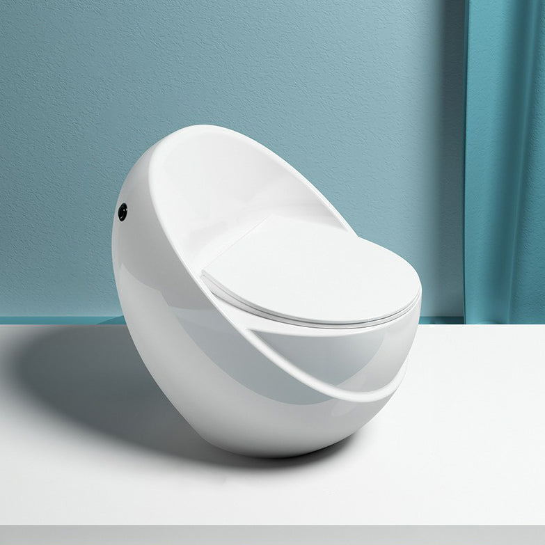 Modern Skirted Toilet Floor Mounted One Piece Flush Toilet with Toilet Seat