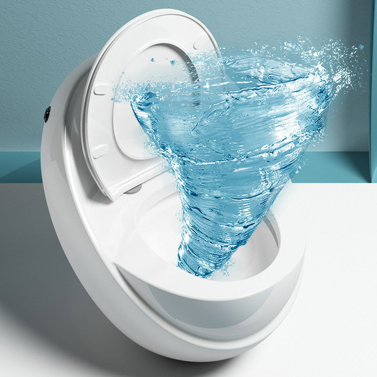 Modern Skirted Toilet Floor Mounted One Piece Flush Toilet with Toilet Seat