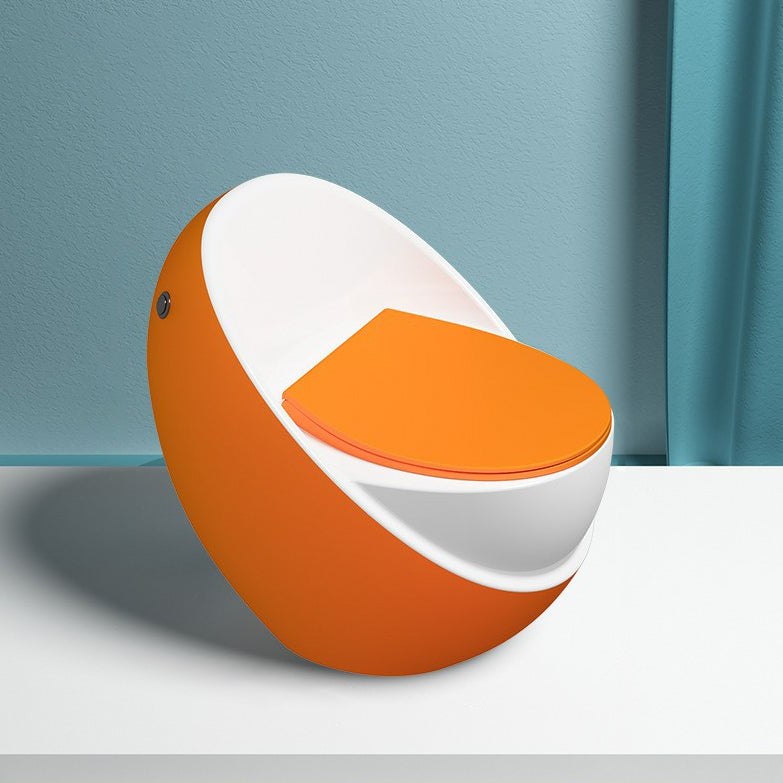 Modern Skirted Toilet Floor Mounted One Piece Flush Toilet with Toilet Seat