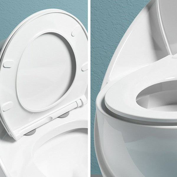 Modern Skirted Toilet Floor Mounted One Piece Flush Toilet with Toilet Seat