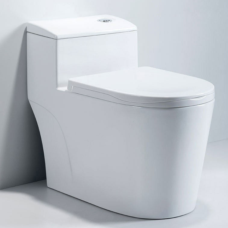 Modern Ceramic Toilet Bowl One Piece Flush Toilet with Toilet Seat