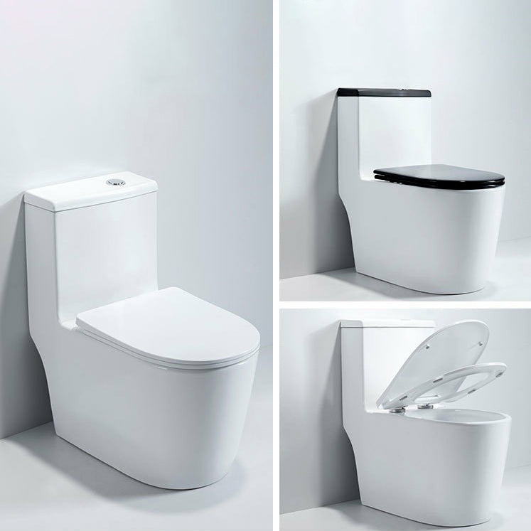 Modern Ceramic Toilet Bowl One Piece Flush Toilet with Toilet Seat